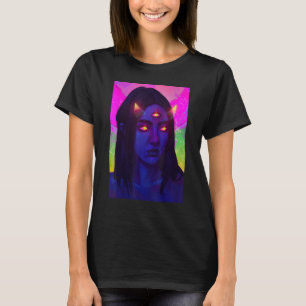 Trippy Surreal Girl Acidwave Egirl Aesthetic Surre T Shirt
