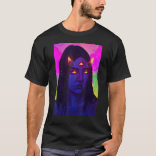 Trippy Surreal Girl Acidwave Egirl Aesthetic Surre T Shirt