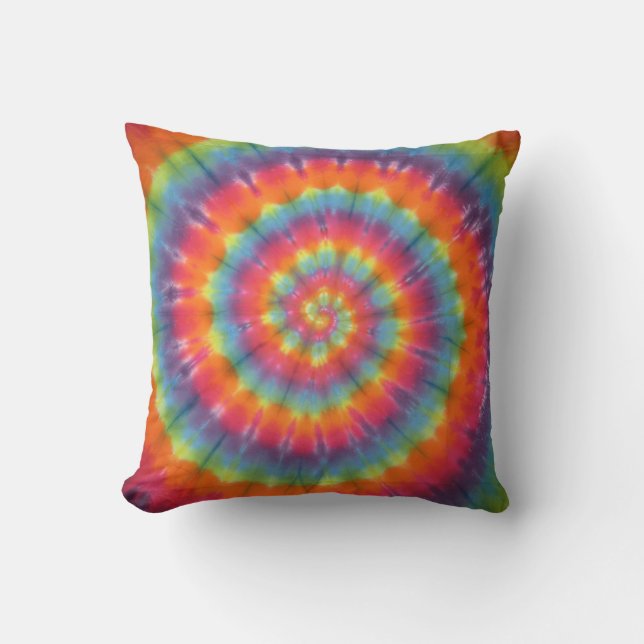 Trippy Swirl Tie Dye American MoJo Pillow Kudde (Framsida)