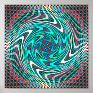 Trippy Swirl-tunneln Poster