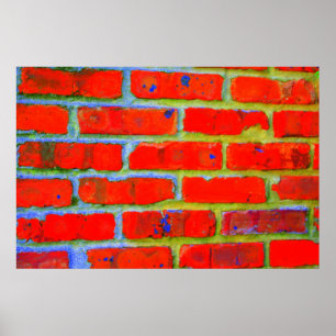 Trippy tegelstenar poster