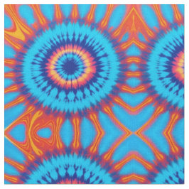 Trippy Tie-Dye Retro Blue & Orange Tyg
