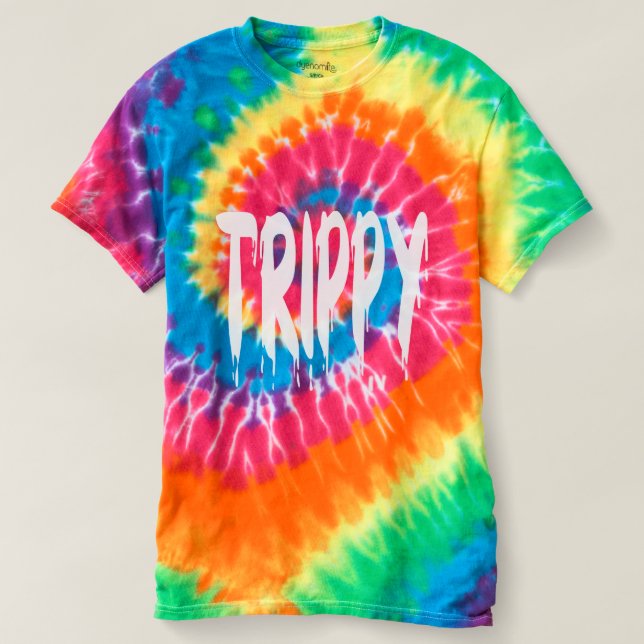 Trippy Tie-färg skjorta T-shirt (Design framsida)