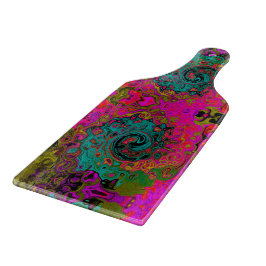 Trippy Turcos Abstrakt Retro Liquid Swirl