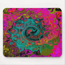 Trippy Turcos Abstrakt Retro Liquid Swirl Musmatta