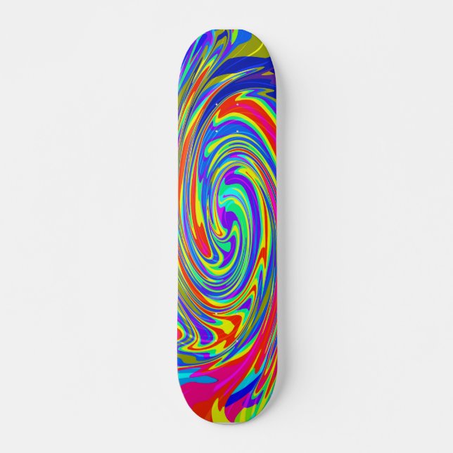 Trippy Tye Dye Mini Skate Board (Framsida)