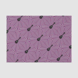 Trippy Ukulele Print Tissue Paper Lila