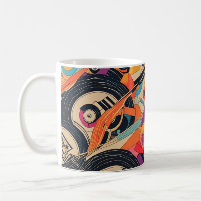 Trippy Vinyl Kaffemugg (Vänster)