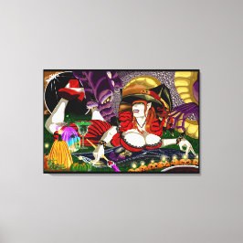 Trippy Witch Stretched Canvas Art Prages