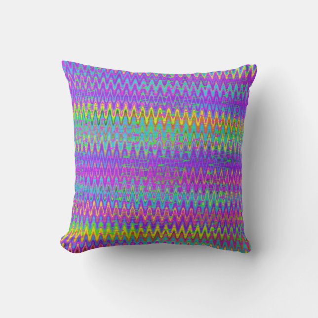 Trippy Zigzag Kudde (Framsida)