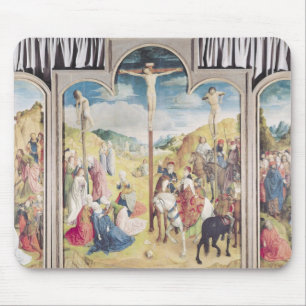 Triptych av crucifixionen musmatta