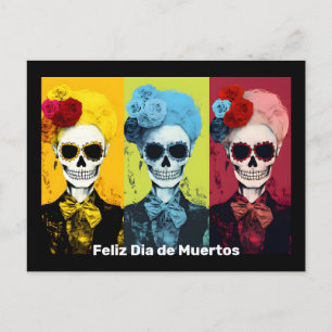 Triptych de Muertos Calavera Catrina Vykort