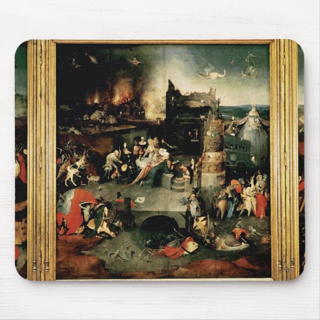 Triptych: Frestelsen av St Anthony Musmatta (Framsidan)