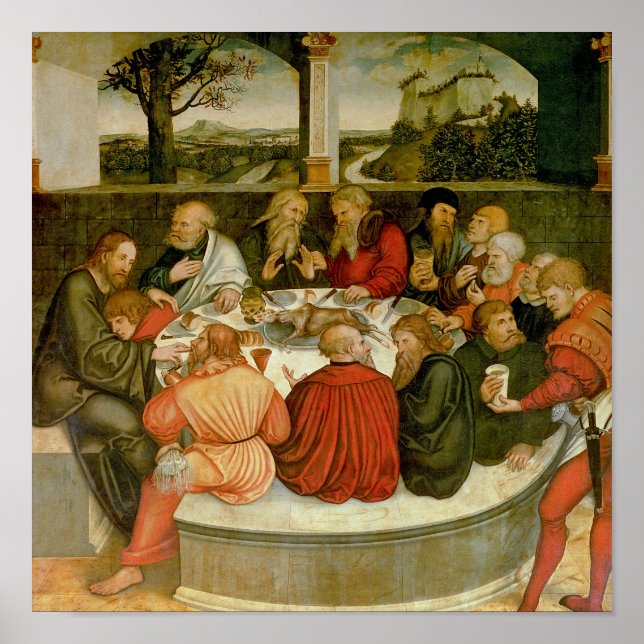 Triptych, lämnat panel, Philipp Melanchthon Poster (Framsidan)