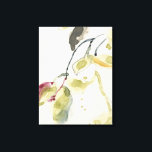 Triptych Löv Gren Canvastryck<br><div class="desc">Löv Gren Triptych I av Jennifer Goldberger. Vattenfärgade droppar i gult,  grönt och rödaktig rosa skapar mjukt löv på grått och svart grenar i mörk.</div>