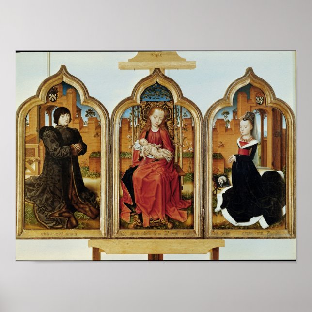 Triptych of Jean de Witte, 1473 Poster (Framsidan)