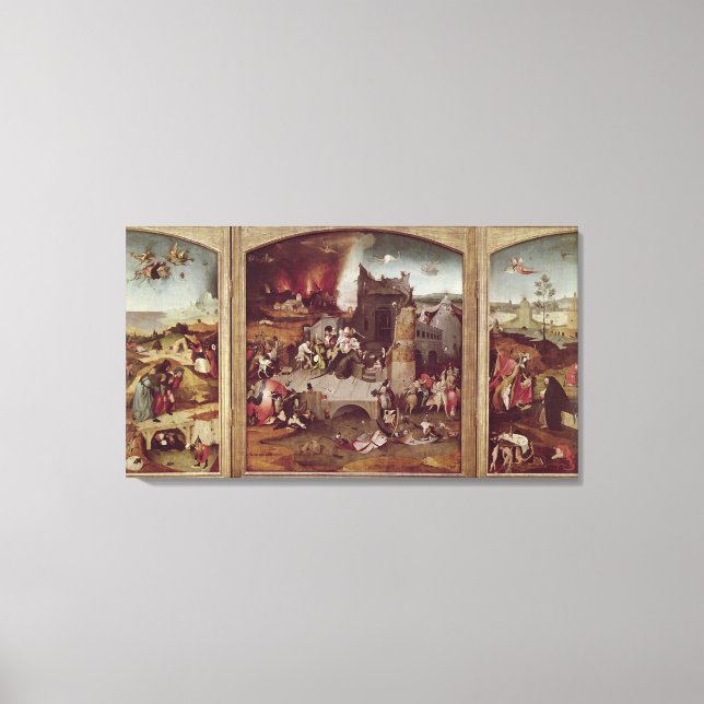 Triptych of the Temptation of St. Anthony Canvastryck (Framsida)