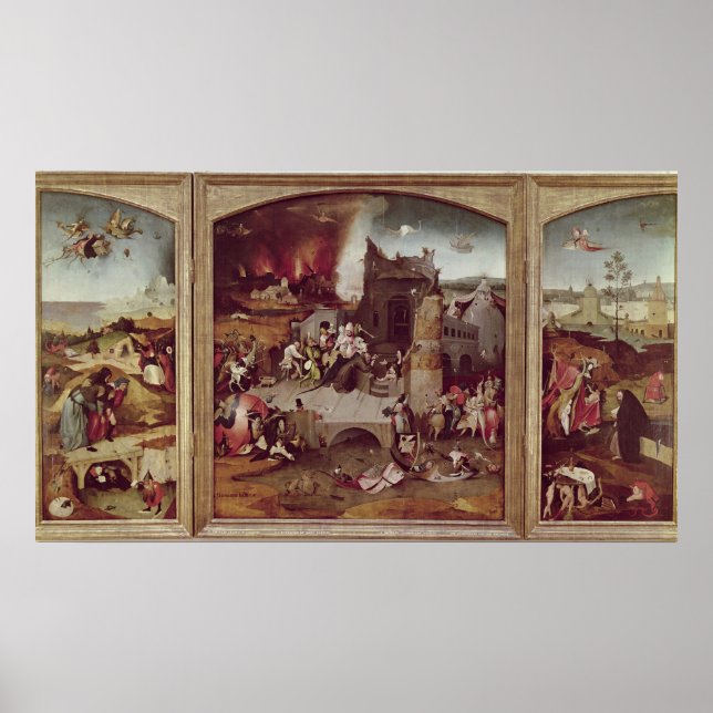 Triptych of the Temptation of St. Anthony Poster (Framsidan)