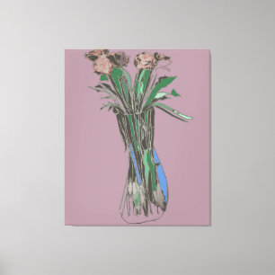 Triptych Wall Art ImperfektaFlowers still Bloom Canvastryck