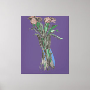 Triptych Wall Art ImperfektaFlowers still Bloom Canvastryck
