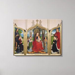 Triptychen av den Sedano familjen, c.1495-98 Canvastryck