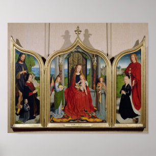 Triptychen av den Sedano familjen, c.1495-98 Poster