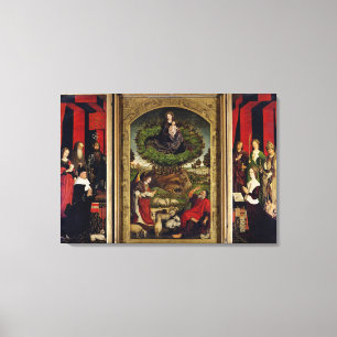 Triptychen av Moses och den brinna Bush Canvastryck