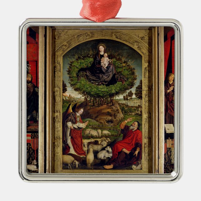 Triptychen av Moses och den brinna Bush Julgransprydnad Metall (Framsidan)