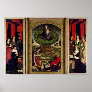 Triptychen av Moses och den brinna Bush Poster