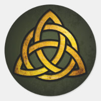 Triquet Celtic Knot (guld & black on grunge grönt)