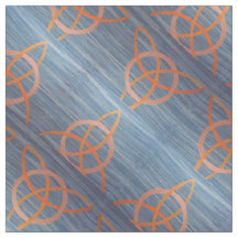 Triquetra-Abstrakt | Blå Guld Celtic Trinity Knot