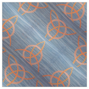Triquetra-Abstrakt Blå Guld Celtic Trinity Knot Tyg