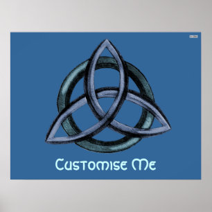 Triquetra (blå) poster