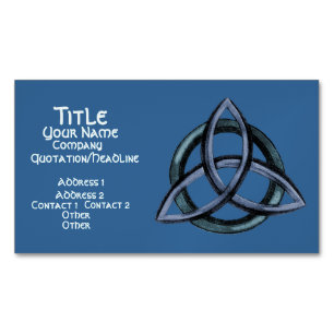 Triquetra (blått) magnetiska visitkort