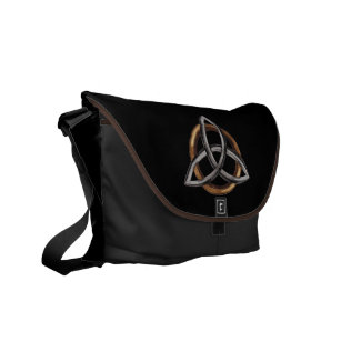 Triquetra (Brown/Silver) Messenger Bag