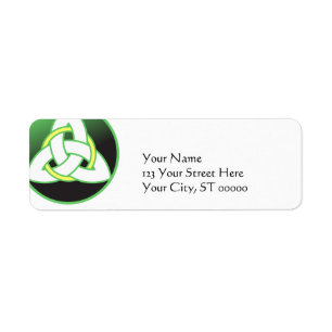 Triquetra Celtic Trinityfnurra Returadress Etikett