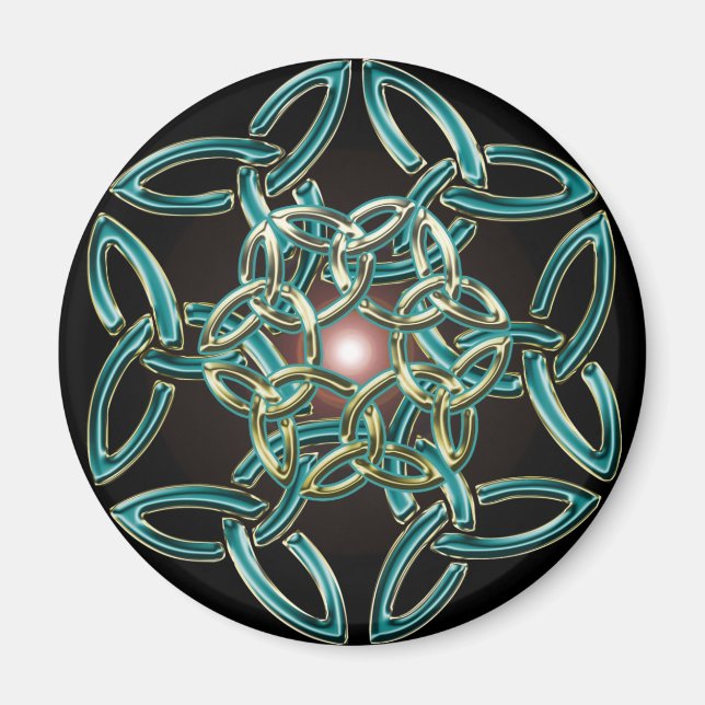 Triquetra Circle Knot Magnet (Framsidan)