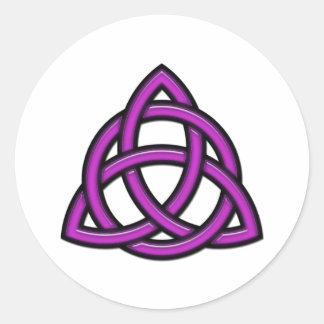 Triquetra Circle Lila Runt Klistermärke