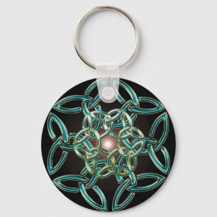 Triquetra cirklar fnurran Keychain Nyckelring