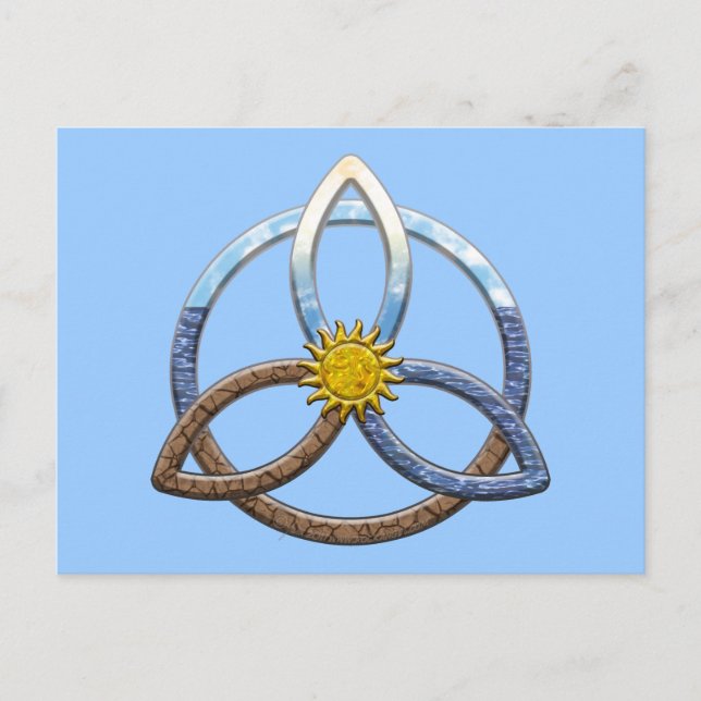 Triquetra Earth Luft Vatten Vykort (Framsida)