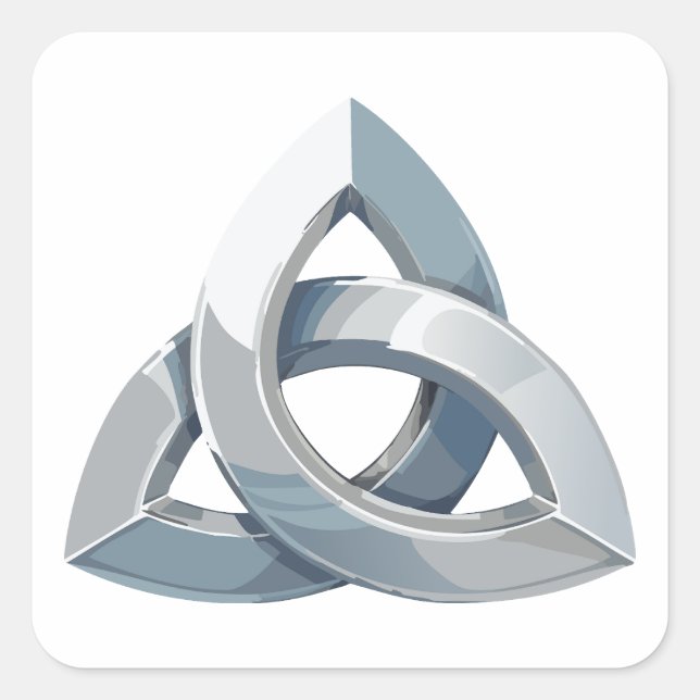Triquetra Fyrkantigt Klistermärke (Framsida)