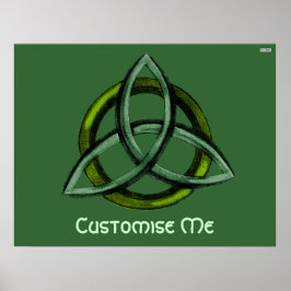Triquetra (Green) Poster