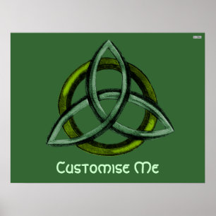 Triquetra (Green) Poster