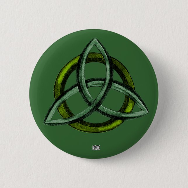 Triquetra (Grönt) Knapp (Framsida)