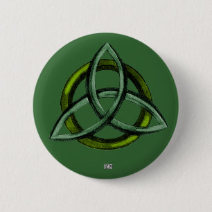 Triquetra (grönt) knapp