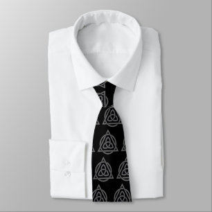 Triquetra Interlaced Triangle Circle {Black} Slips