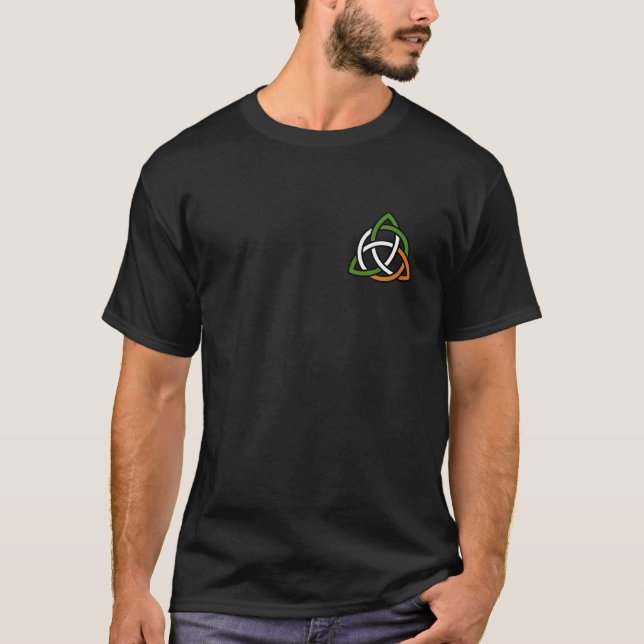 Triquetra Irish Flagga Trinity Knot Celtic Kor Chr T Shirt (Framsida)