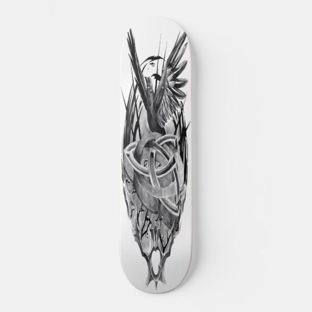 Triquetra-kråka Skateboard (Framsida)