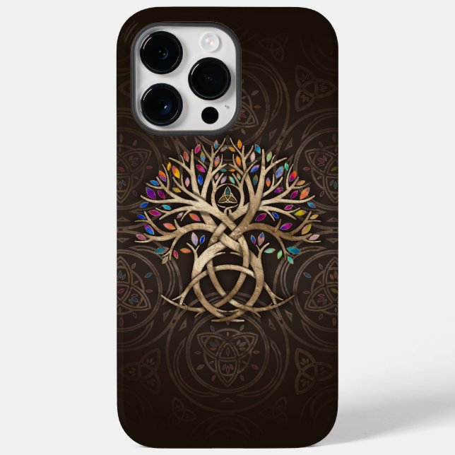 Triquetra Livets träd Colorful löv (Baksida)
