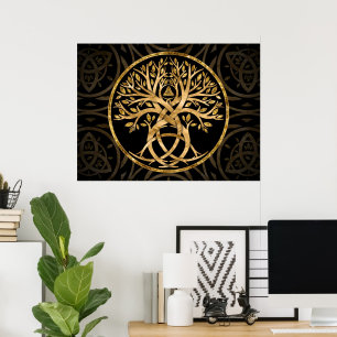Triquetra Livets träd Poster